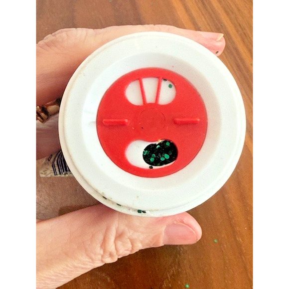 Vintage Glitterex Corp. Cranford, NJ Full 4 oz Jars Green & Red Glitter - Set 2 - Picture 8 of 12